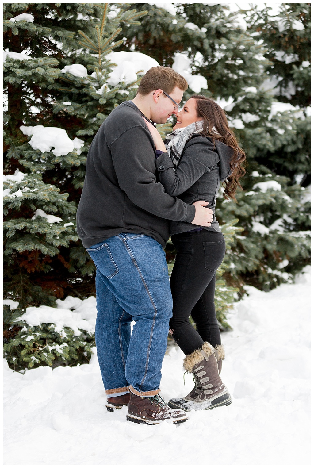 Joe and Revae Winter Engagement. Minnesota Engagement Photographer, engagement, engagement photography, engagement pics, Couples photography, engagement poses, posing, outfit ideas, intimate photography, lighting, couple poses, couples outfits, engagement session, mn photographer