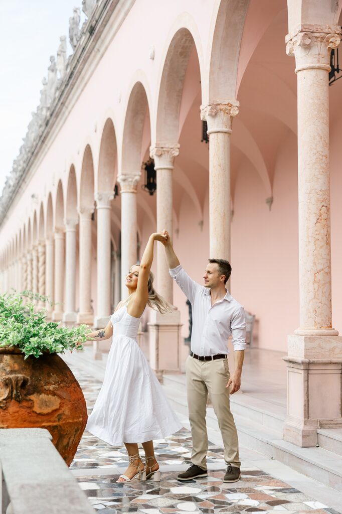 Ringling Museum engagement photo