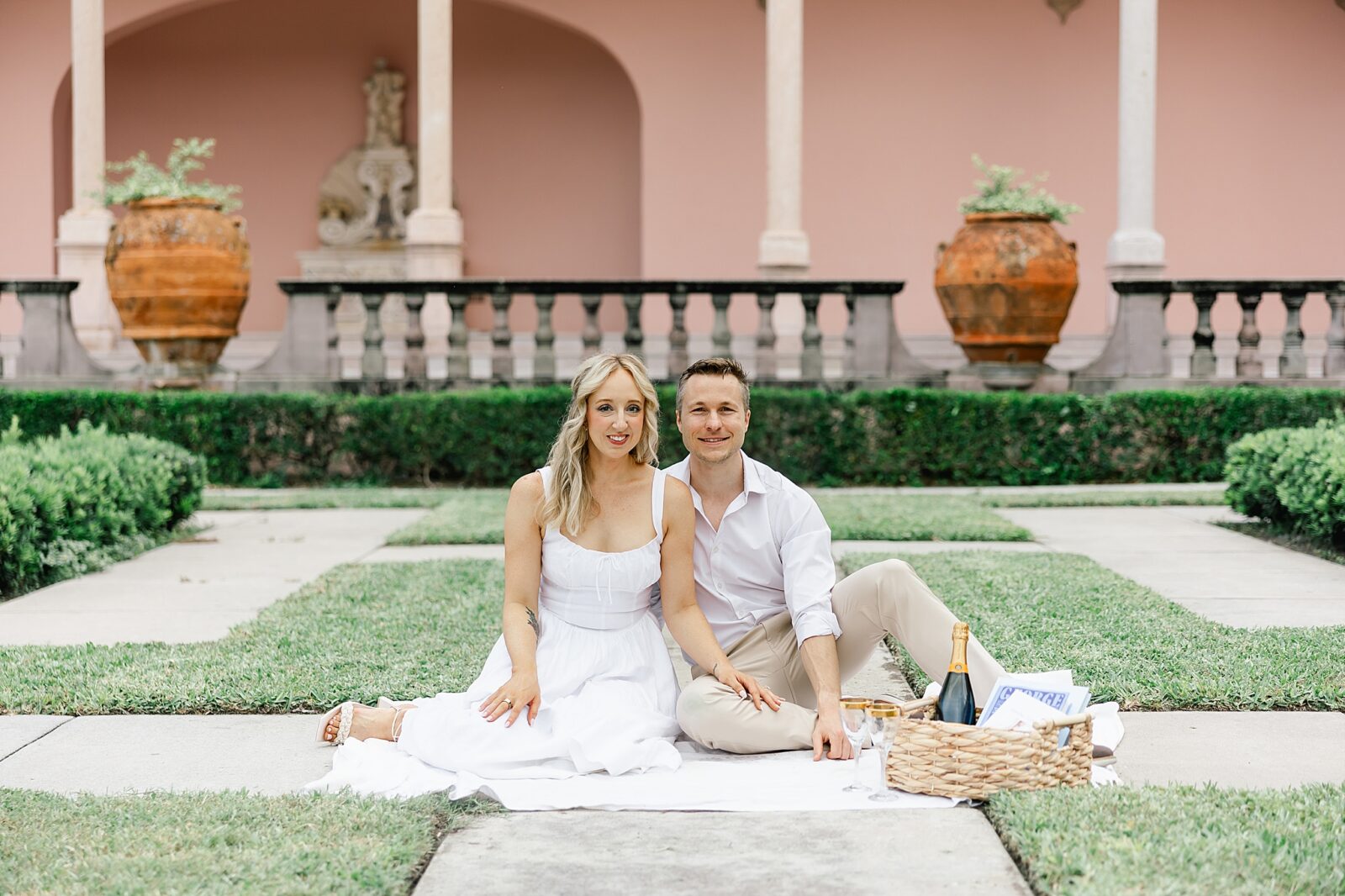 Ringling Museum engagement picture