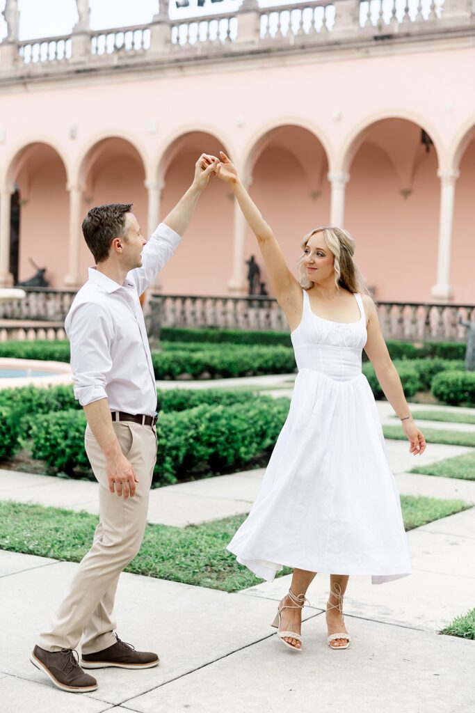 Ringling Museum engagement photo