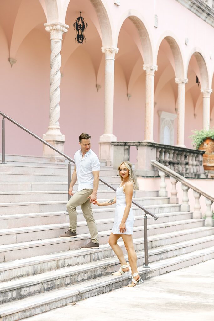 Engagement photos at Ringling Museum