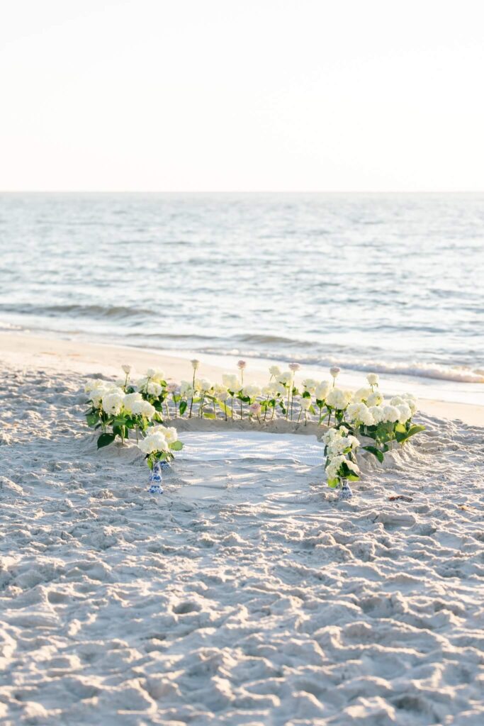 floral arrangement for proposal taken by naples photographer