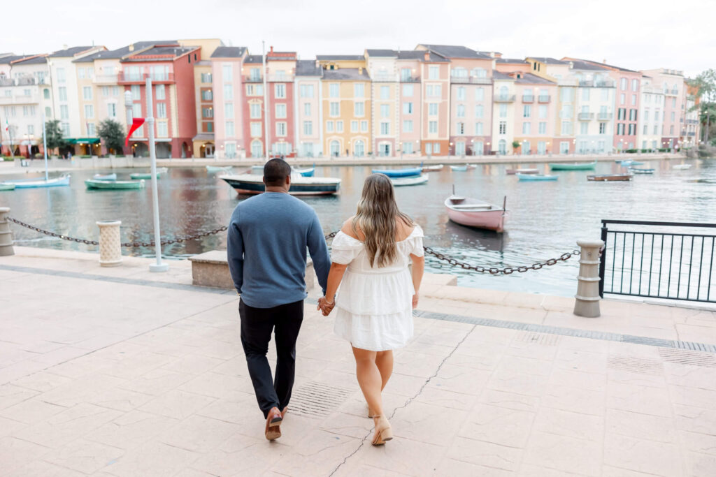 photo of orlando engagement photo locations portofino bay