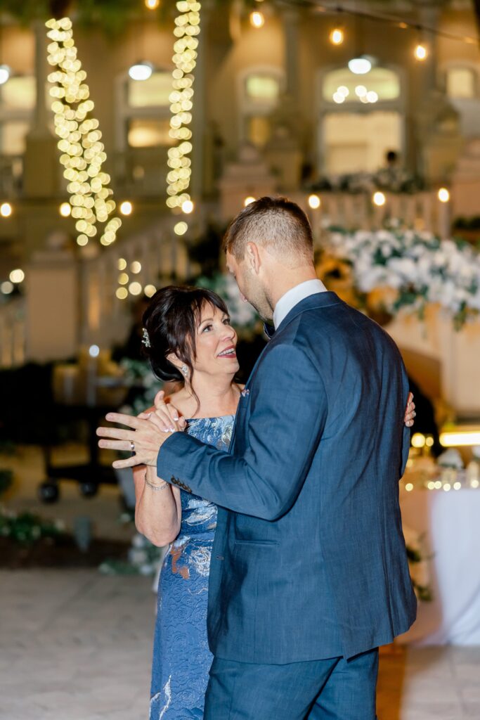 wedding dancing at the club at the strand wedding venue