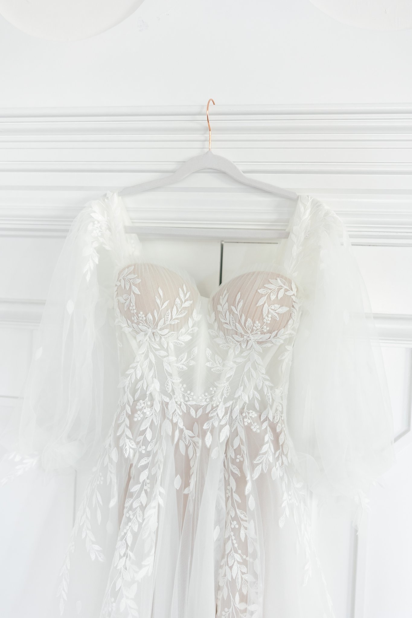 wedding dress at the club at the strand wedding venue