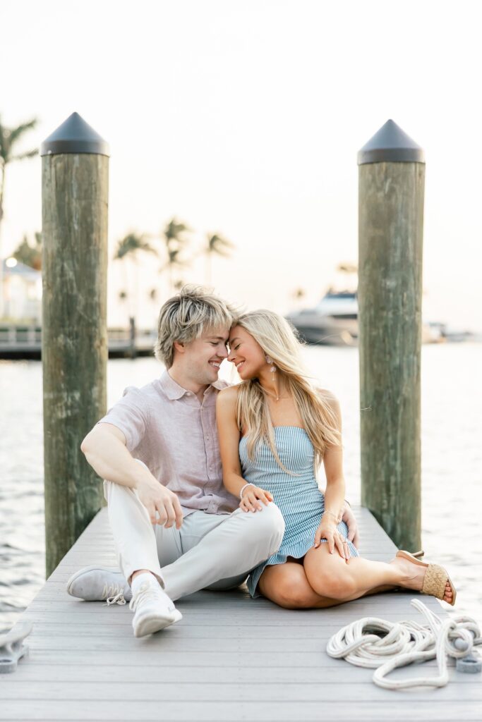 couple sitting and embracing for Cape Harbour Photos