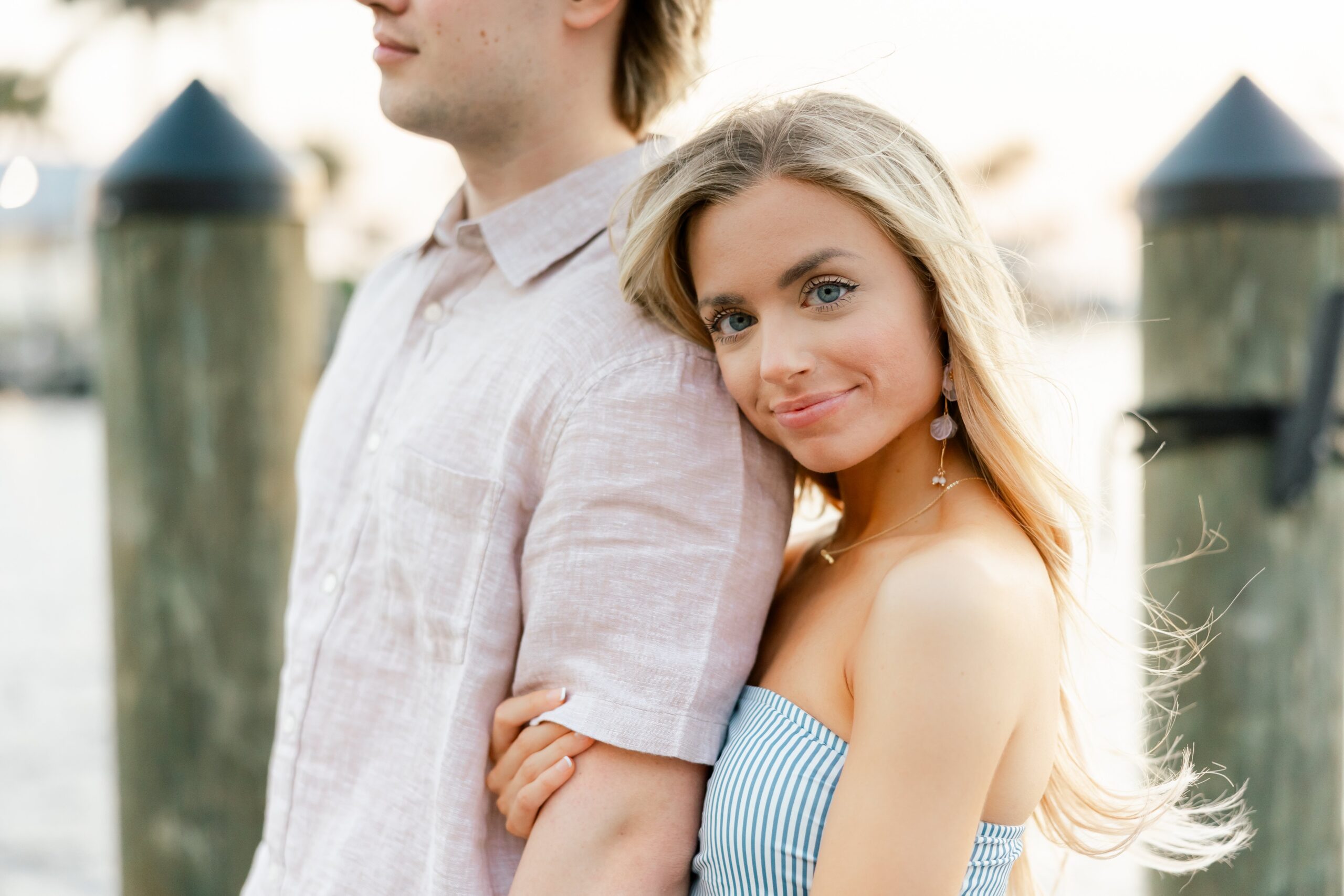 close up of fiance at cape harbour marina cape coral fl